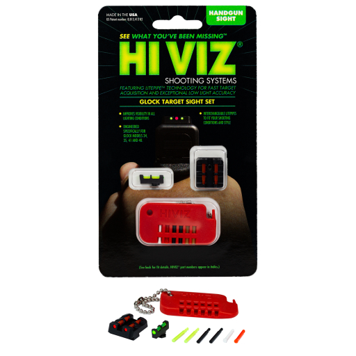 HIVIZ Target Sight Set for Glock (9mm/.40 S&W/.357 SIG)